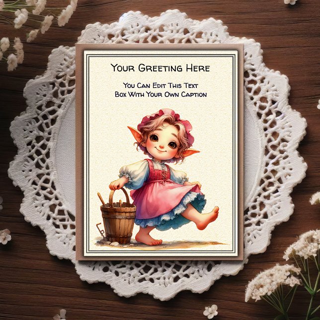 Cartão Postal Whimsical Everyday Sentiment Storybook Art   (Criador carregado)