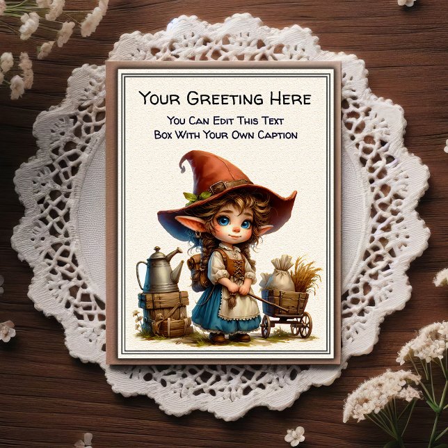 Cartão Postal Whimsical Everyday Sentiment Storybook Art   (Criador carregado)