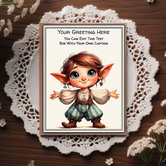 Cartão Postal Whimsical Everyday Sentiment Storybook Art   (Criador carregado)