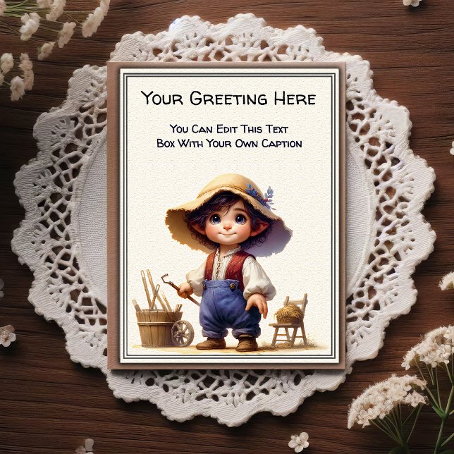 Cartão Postal Whimsical Everyday Sentiment Storybook Art   (Criador carregado)