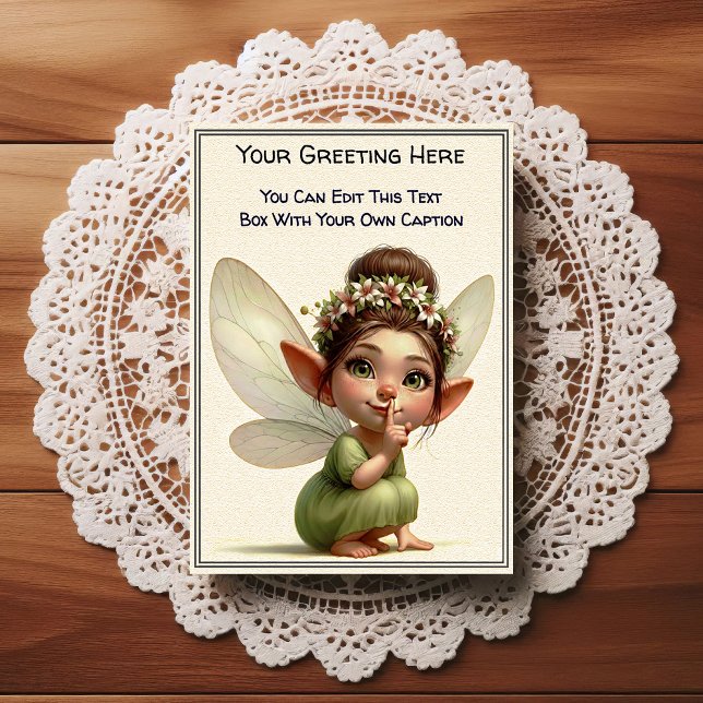 Cartão Postal Whimsical Everyday Sentiment Storybook Fairy (Criador carregado)