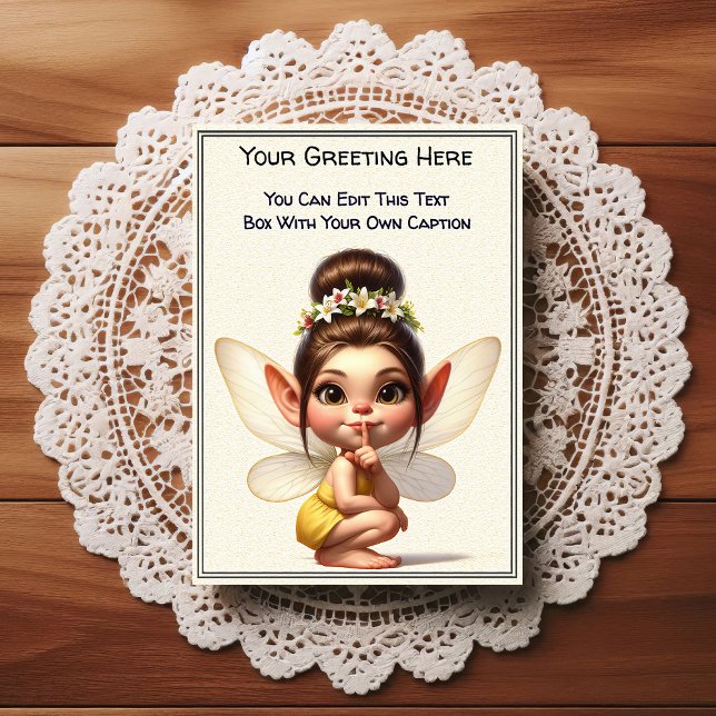 Cartão Postal Whimsical Everyday Sentiment Storybook Fairy (Criador carregado)