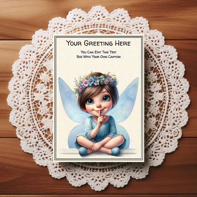 Cartão Postal Whimsical Everyday Sentiment Storybook Fairy (Criador carregado)