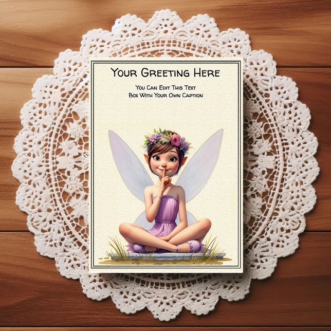 Cartão Postal Whimsical Everyday Sentiment Storybook Fairy (Criador carregado)