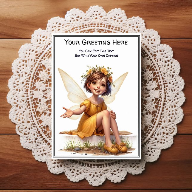 Cartão Postal Whimsical Everyday Sentiment Storybook Fairy (Criador carregado)