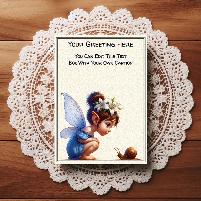 Cartão Postal Whimsical Everyday Sentiment Storybook Fairy (Criador carregado)
