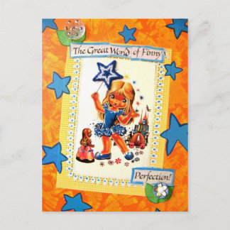 Cartão Postal Whimsical Finny - Vintage