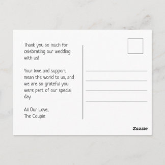 Cartão Postal Whimsical Floral Watercolor Wedding