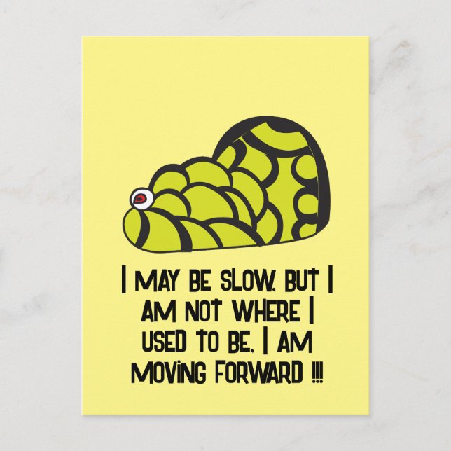 Cartão Postal Whimsical Snail (Frente)