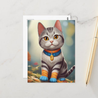 Cartão Postal Whimsland Woodland America Shorthair Cat