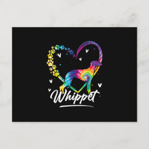 Cartão Postal Whippet Tie Dye Rainbow Dog Dover Gift T-Shirt