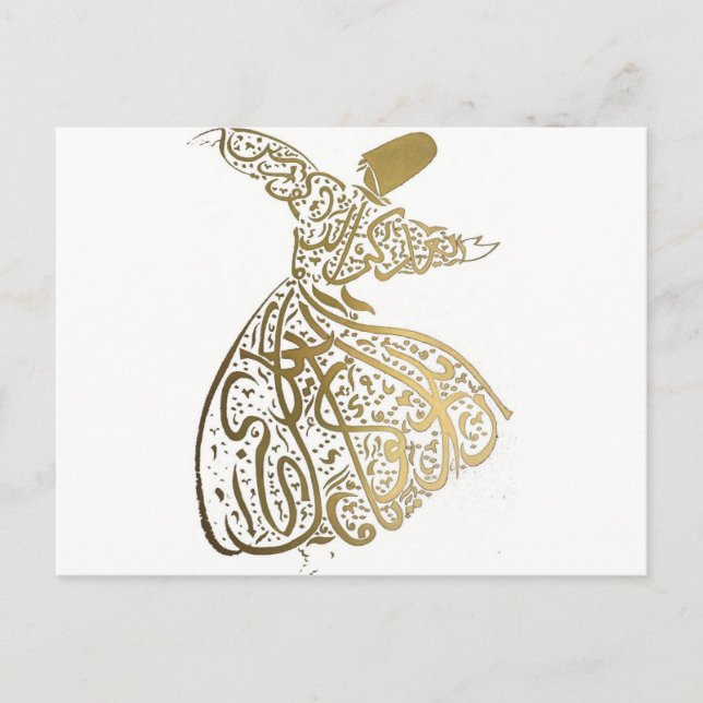 Cartão Postal Whirling Sufi Dervish (Frente)