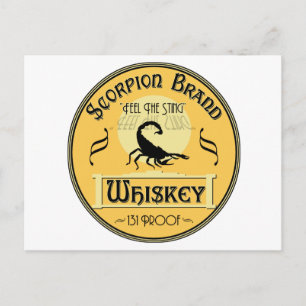 Cartão Postal Whiskey Marca Escorpião
