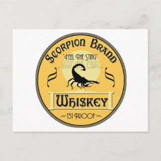 Cartão Postal Whiskey Marca Escorpião