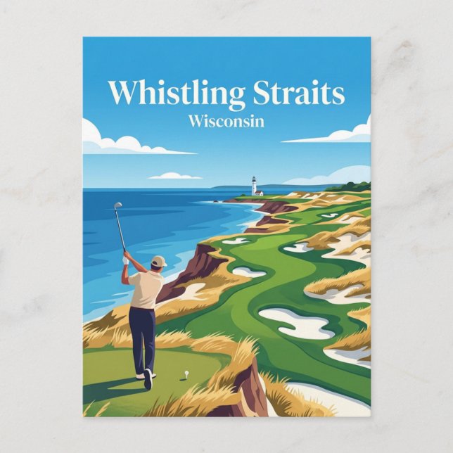 Cartão Postal Whistling Straits EUA (Frente)