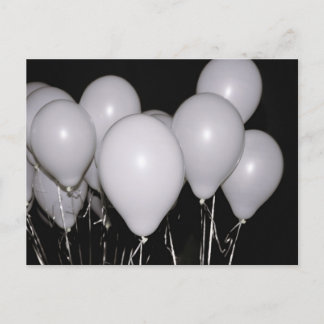 Cartão Postal White Balloons