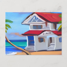 Cartão Postal White Beach House | Manter em contato