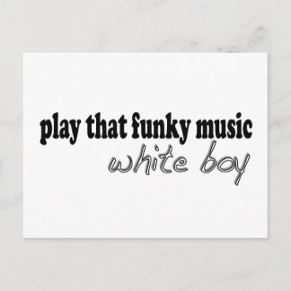 Cartão Postal White Boy da música divertida