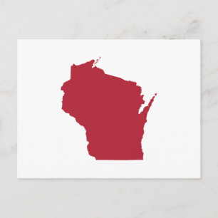 Cartão Postal White e Red Wisconsin