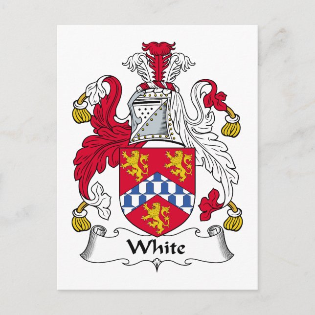 Cartão Postal White Family Crest (Frente)