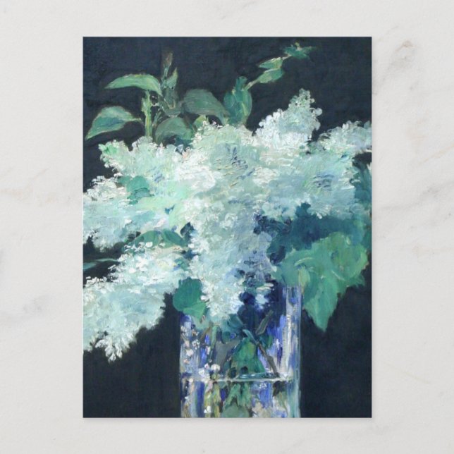 Cartão Postal White Lilac por Edouard Manet (Frente)