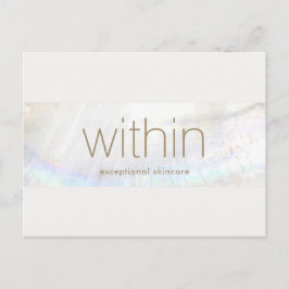 Cartão Postal White Modern Elegant Seashell Stripe