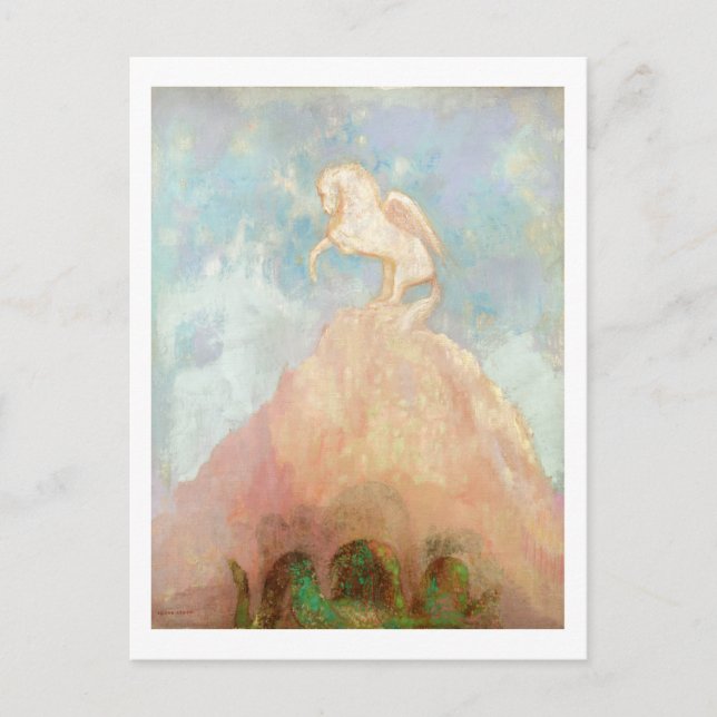 Cartão Postal White Pegasus, c.1908 (oil on canvas) (Frente)