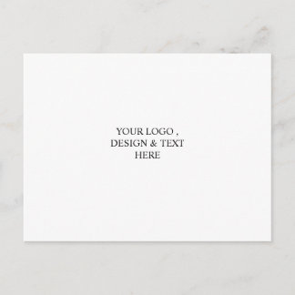 Cartão Postal White Personalized – Your Logo & Text Here