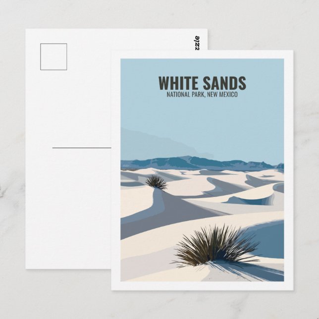 Cartão Postal White Sands National Park Novo México EUA (Frente/Verso)