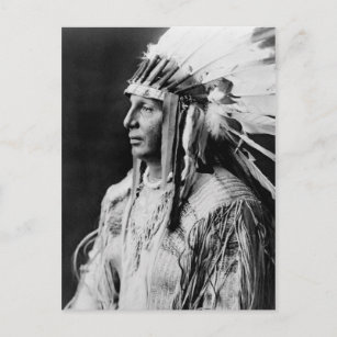 Cartão Postal White Shield - Arikara Índio Nativo Americano