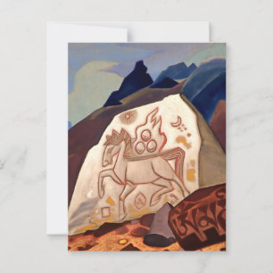 Cartão Postal "White Stone - Horse of Feliness", por Nicholas Ro