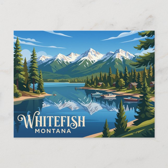 Cartão Postal Whitefish EUA (Frente)