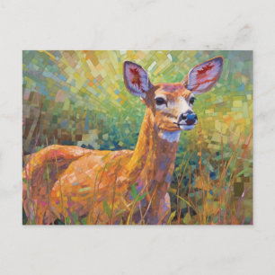 Cartão Postal Whitetail Deer Mosaic