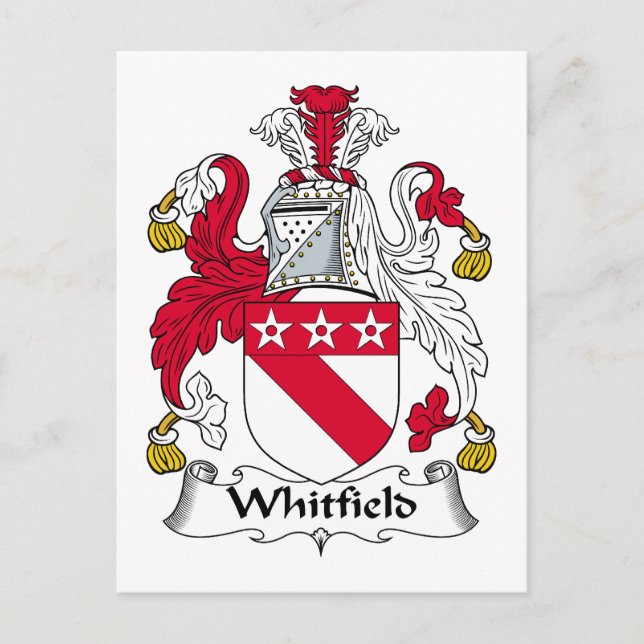 Cartão Postal Whitfield Family Crest (Frente)