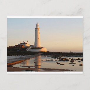 CARTÃO POSTAL WHITLEY BAY LIGHTHOUTH