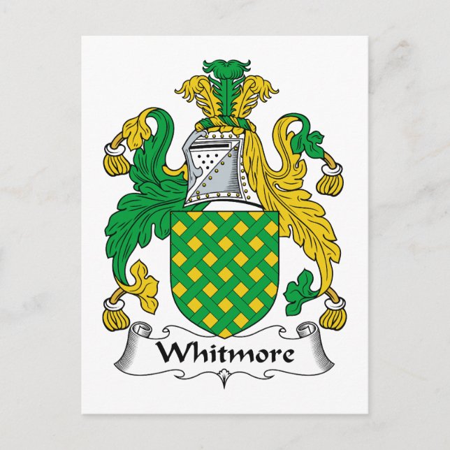 Cartão Postal Whitmore Family Crest (Frente)