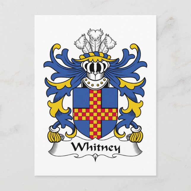 Cartão Postal Whitney Family Crest (Frente)