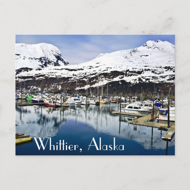 Cartão Postal Whittier, Alaska, EUA (Frente)