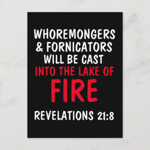 CARTÃO POSTAL WHOREMONGERS & FORNICATORS MOLDADOS NO LAGO DO