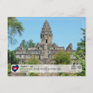 Cartão Postal WHS da UNESCO - Angkor - Roluos (Templo de Bakong)