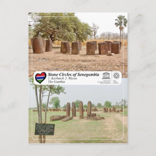 Cartão Postal WHS da UNESCO - Círculos Pedrosos da Senegal