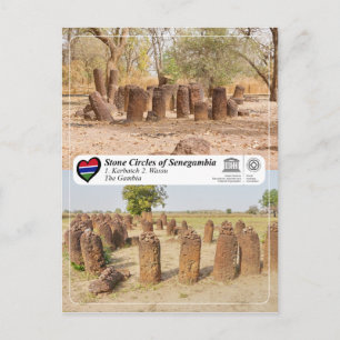 Cartão Postal WHS da UNESCO - Círculos Pedrosos da Senegal
