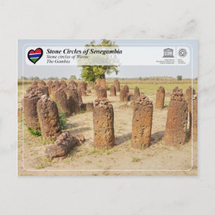 Cartão Postal WHS da UNESCO - Círculos Pedrosos do Senegal - Wa