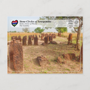 Cartão Postal WHS da UNESCO - Círculos Pedrosos do Senegal - Waç