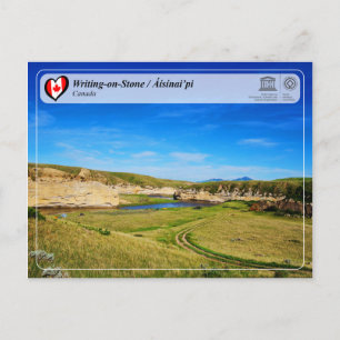 Cartão Postal WHS da UNESCO - Escrevendo em Pedra / Áísínai