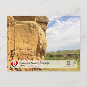 Cartão Postal WHS da UNESCO - Escrevendo em Pedra / Áísínai