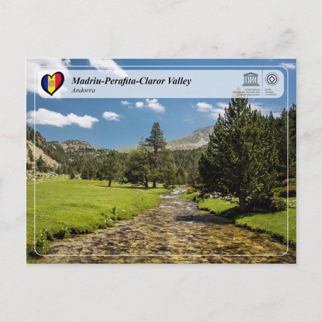 Cartão Postal WHS da UNESCO - Madriu-Perafita-Claror Valley (Frente)