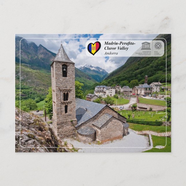 Cartão Postal WHS da UNESCO - Madriu-Perafita-Claror Valley (Frente)