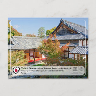 Cartão Postal WHS da UNESCO - Quioto antiga - Tenryu-ji - 天 