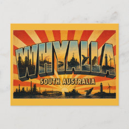 Cartão Postal Whyalla Austrália Meridional Cidade do Aço Arte Vi